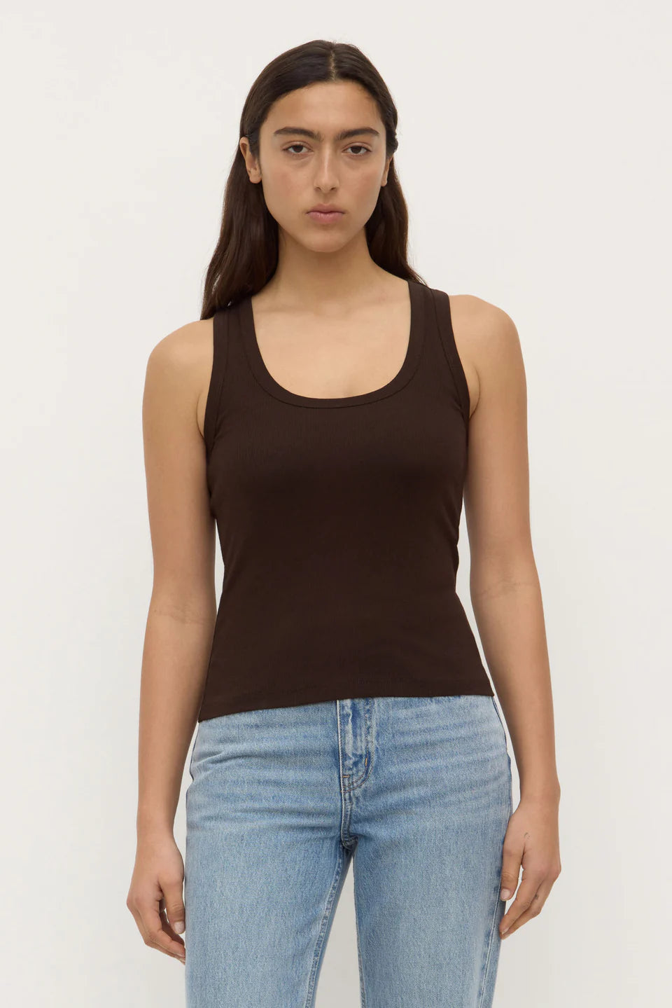 Robyn Scoop Neck Tank Ganache