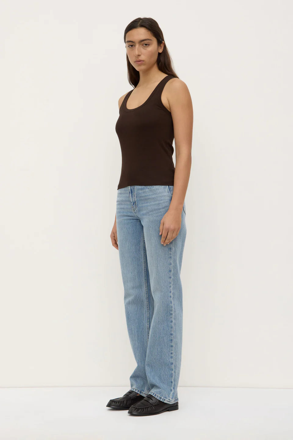 Robyn Scoop Neck Tank Ganache