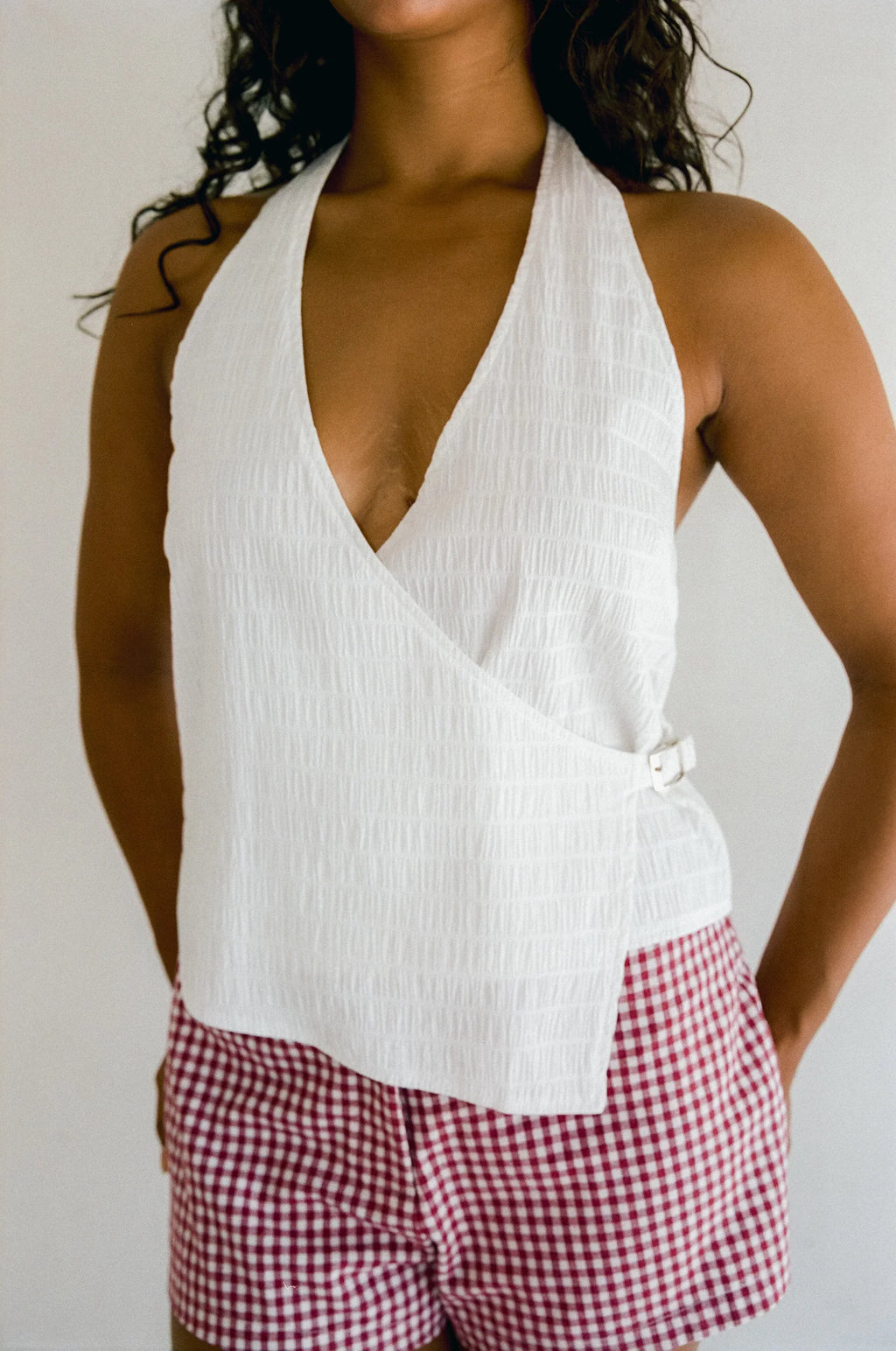 Georgie Halter Top Blanc