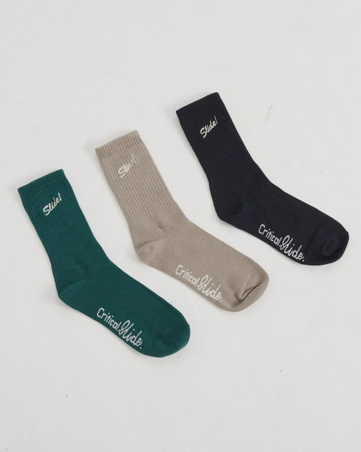 Mens Slide 3 Pack Socks