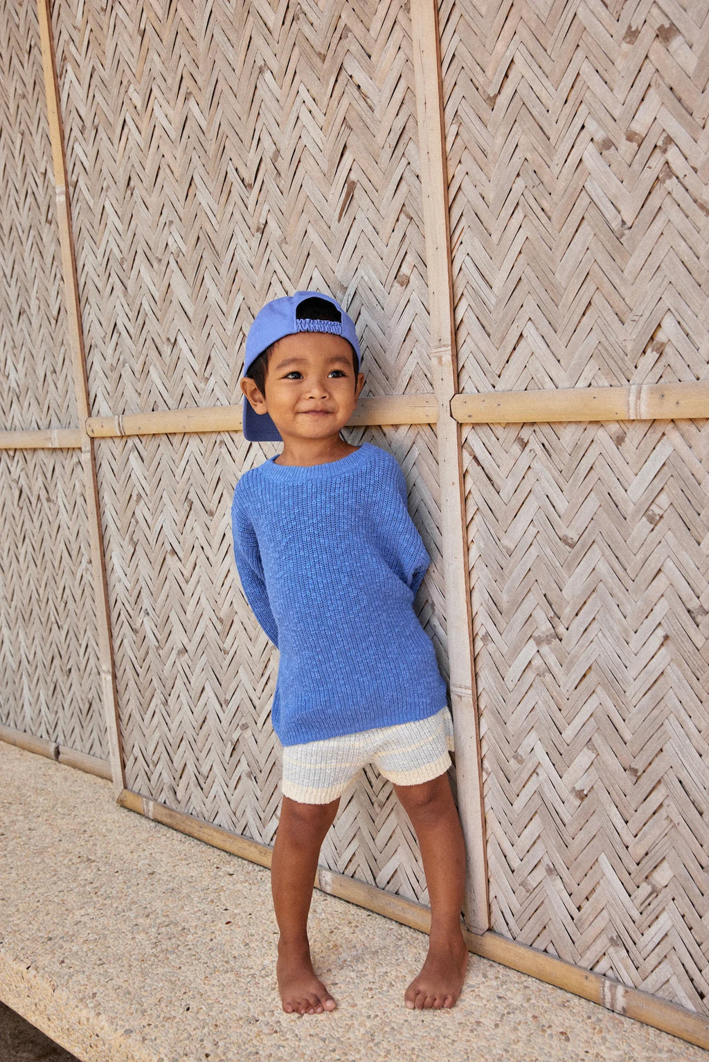Textured Rib Shorts Aqua