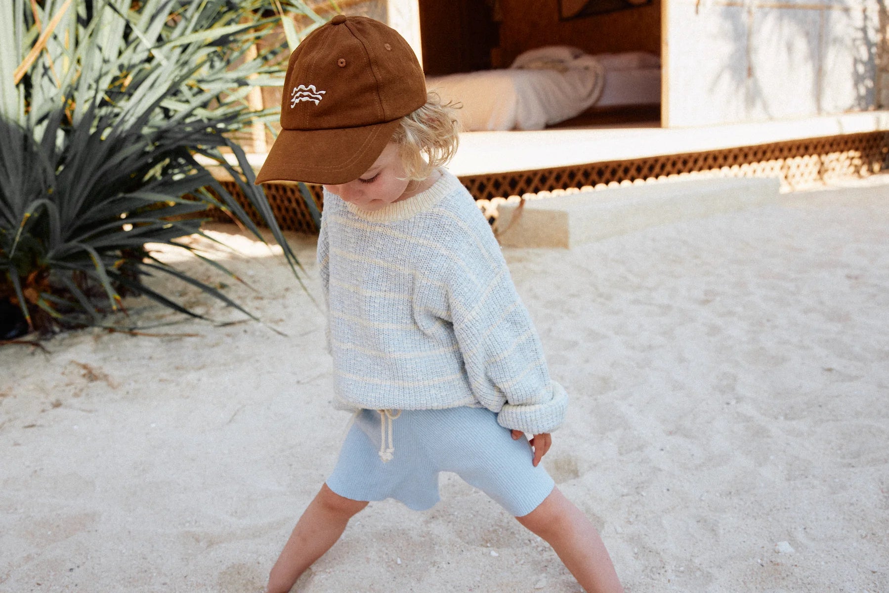 Textured Rib Pull Over Aqua