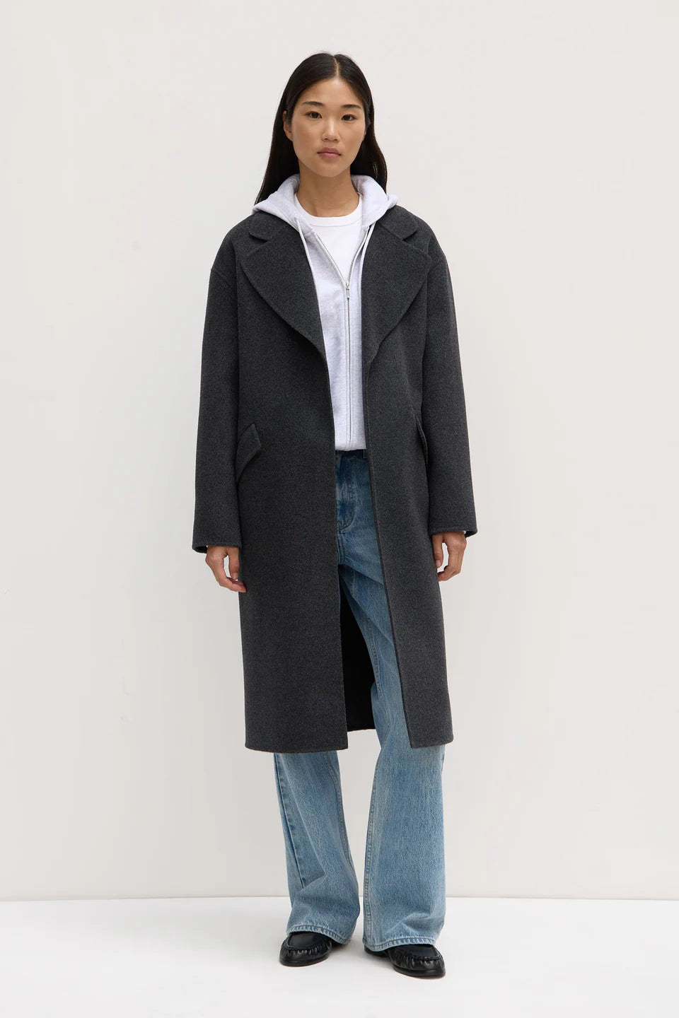 Sadie Wool Coat Charcoal Marle