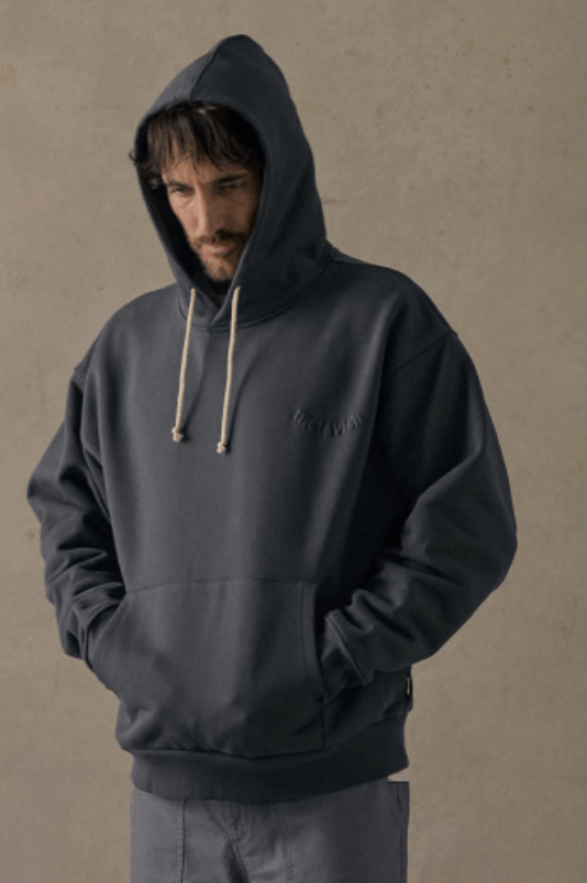 Mens Heavy Fleece Hoodie Ink