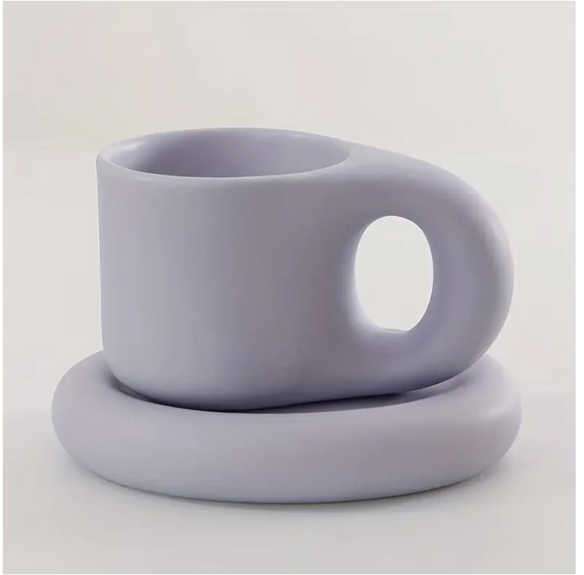 Purple Ceramic Mug Set