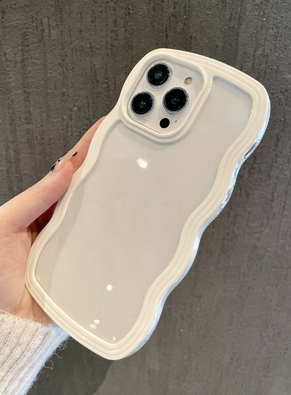 Wavy White Phone Case