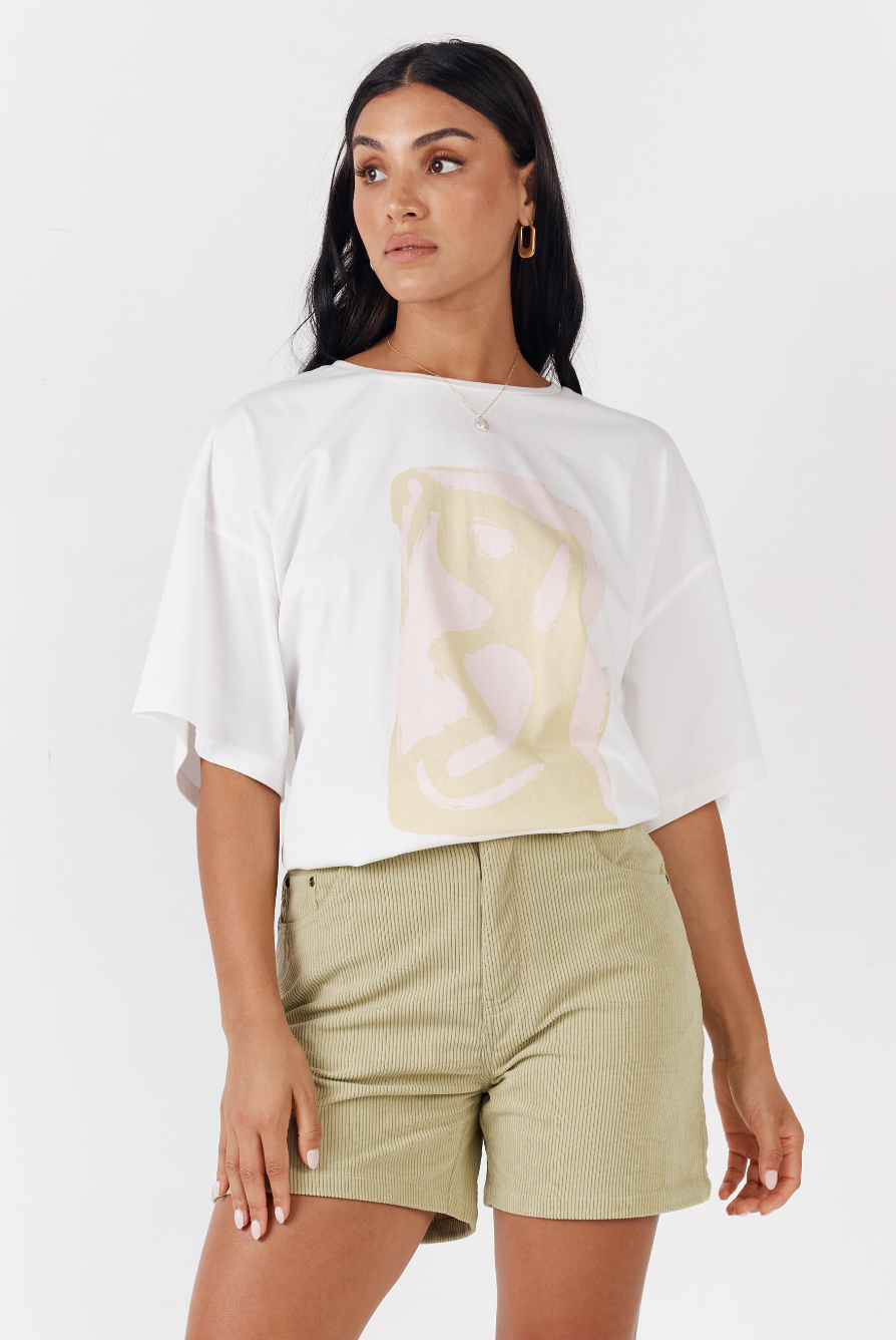 Voyage Tee Ivory Pink