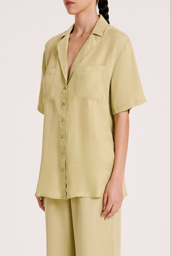 Lucia Cupro Shirt Lime