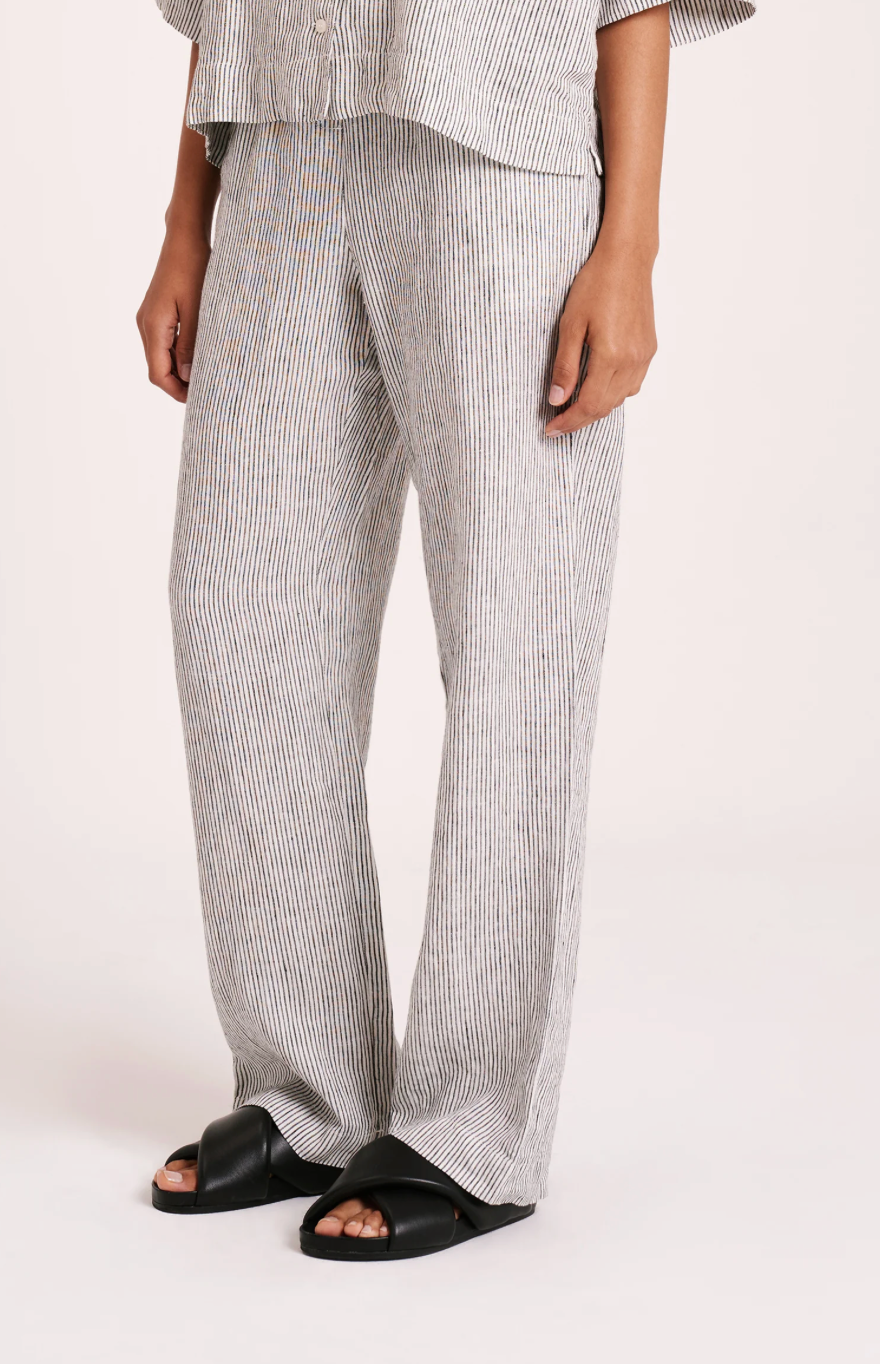 Lounge Stripe Linen Pant