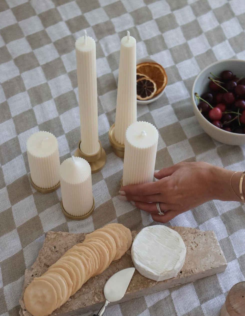 GIGI Mini Pillar Candle White