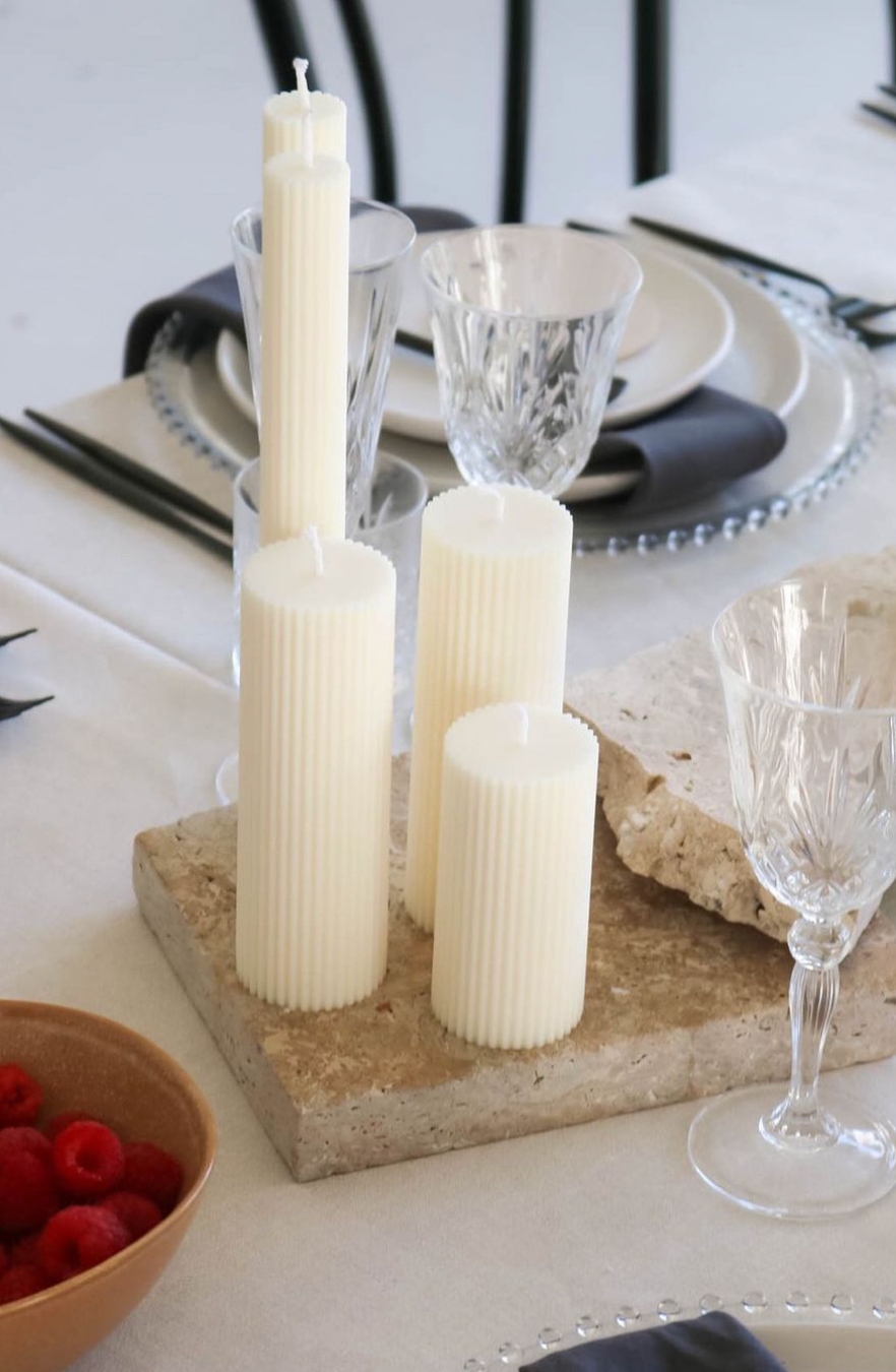 GIGI Mini Pillar Candle White