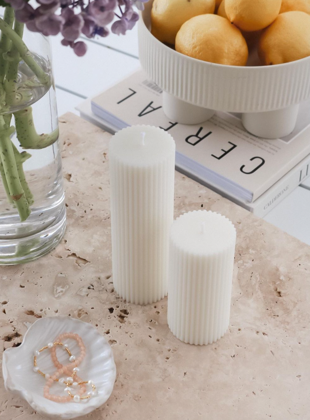 GIGI Pillar Candle White