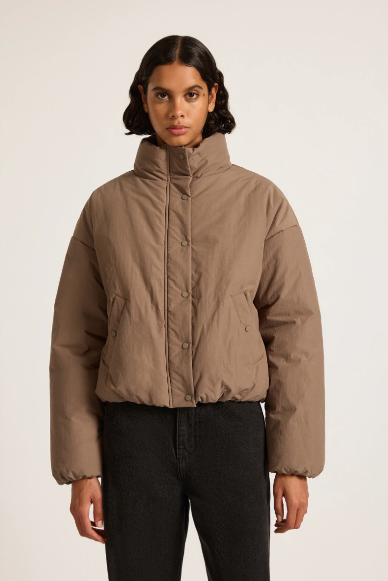 Xander Puffer Jacket Taupe