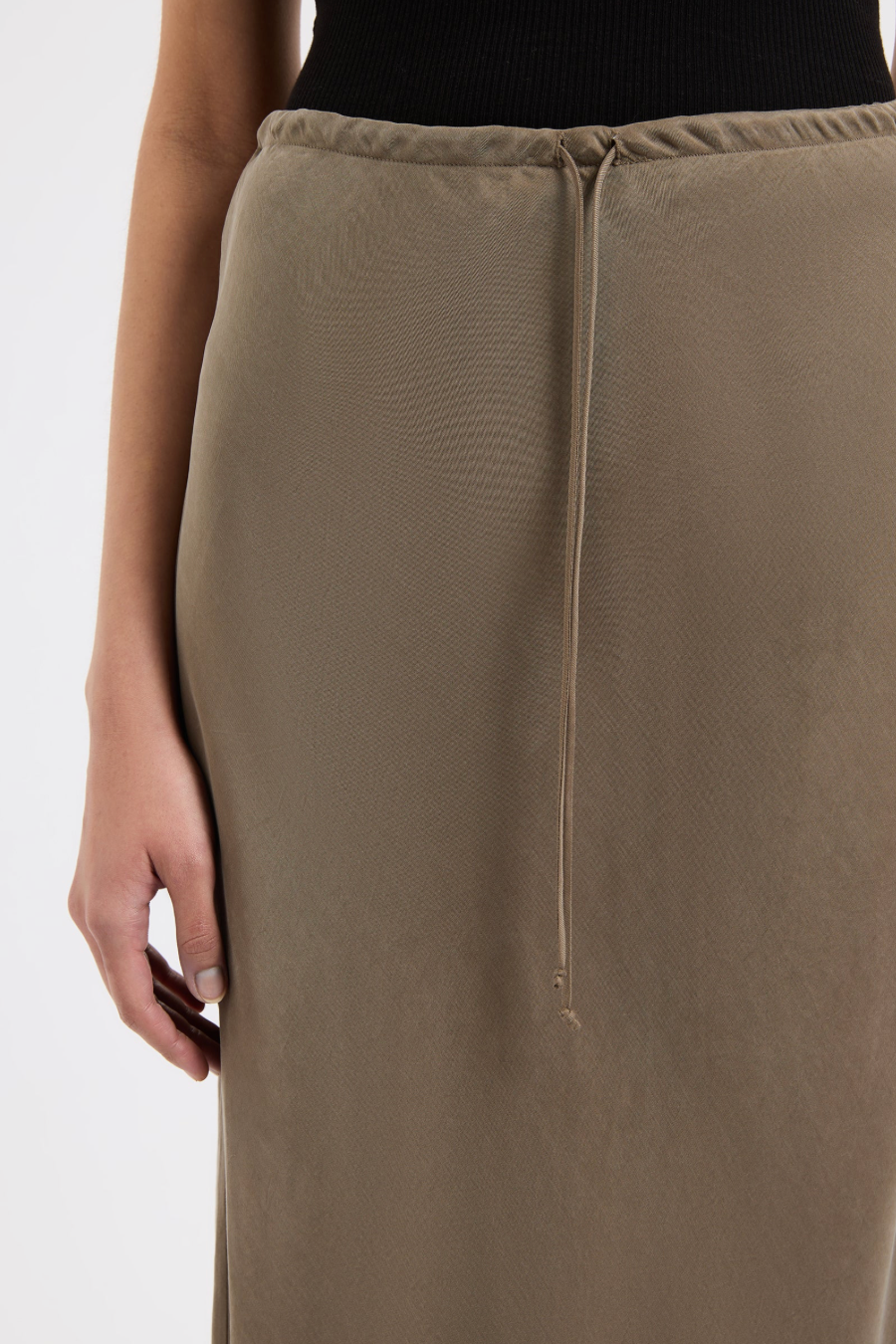Seshni Tencel Maxi Skirt Chestnut