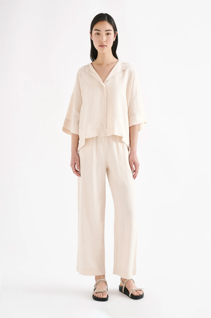 Lounge Linen Shirt Panacotta