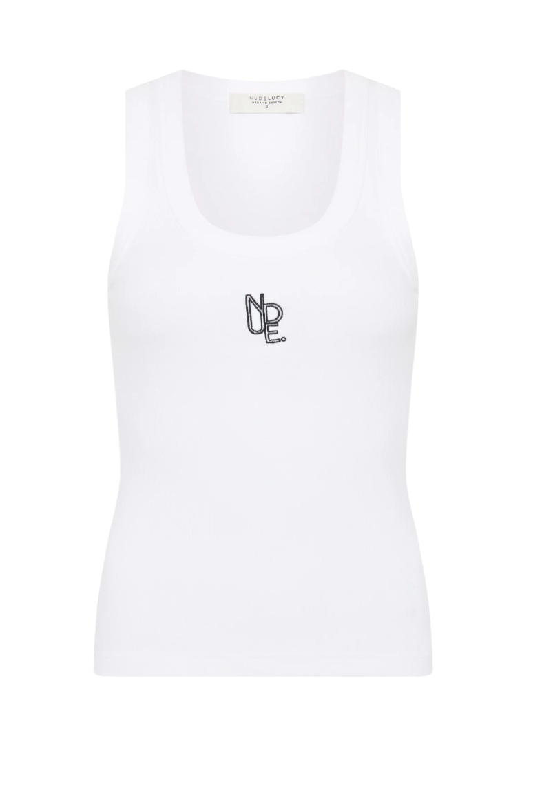 Organic Emblem Tank White