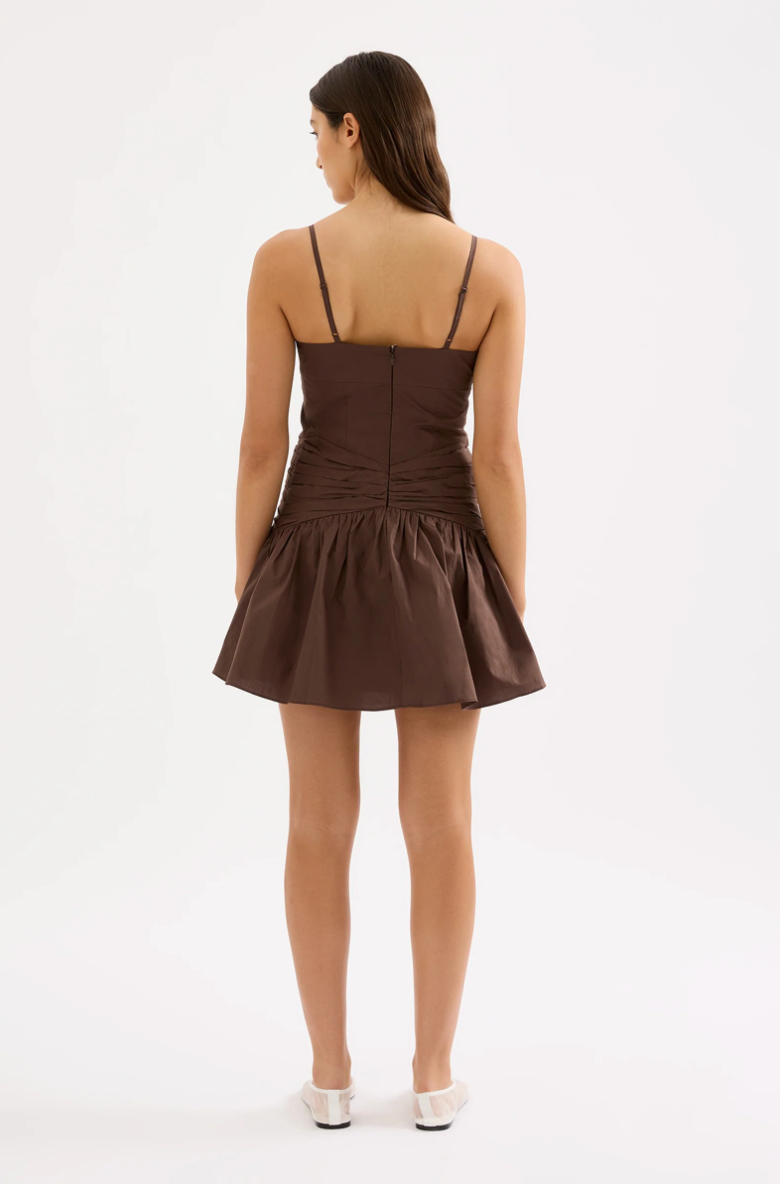 Skarla Mini Dress Chocolate