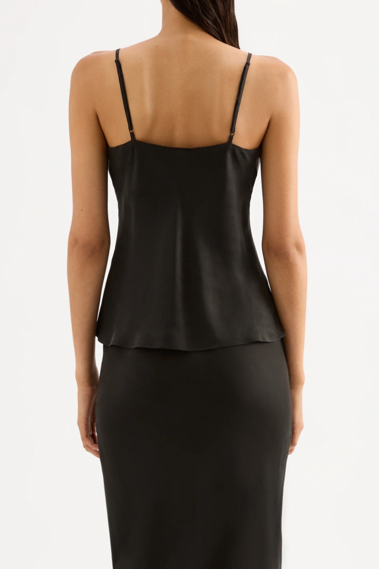 Linnea Cupro Cami Black