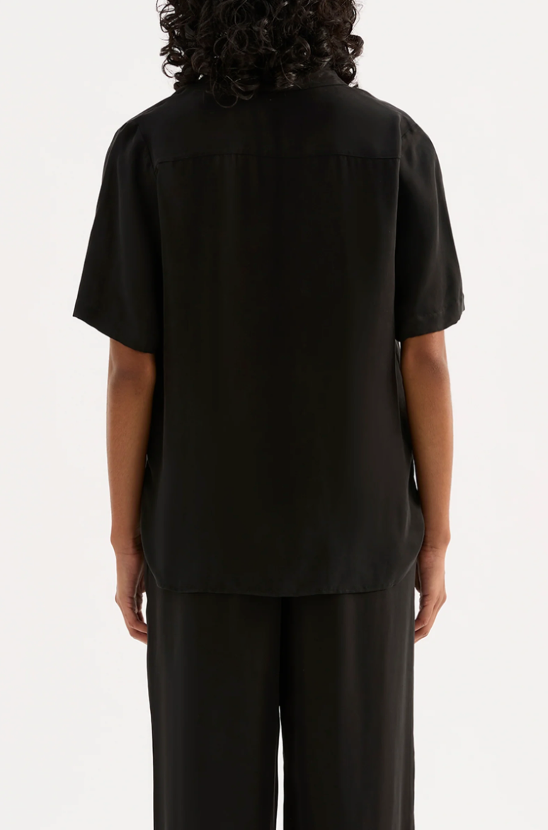 Dara Cupro Shirt Black
