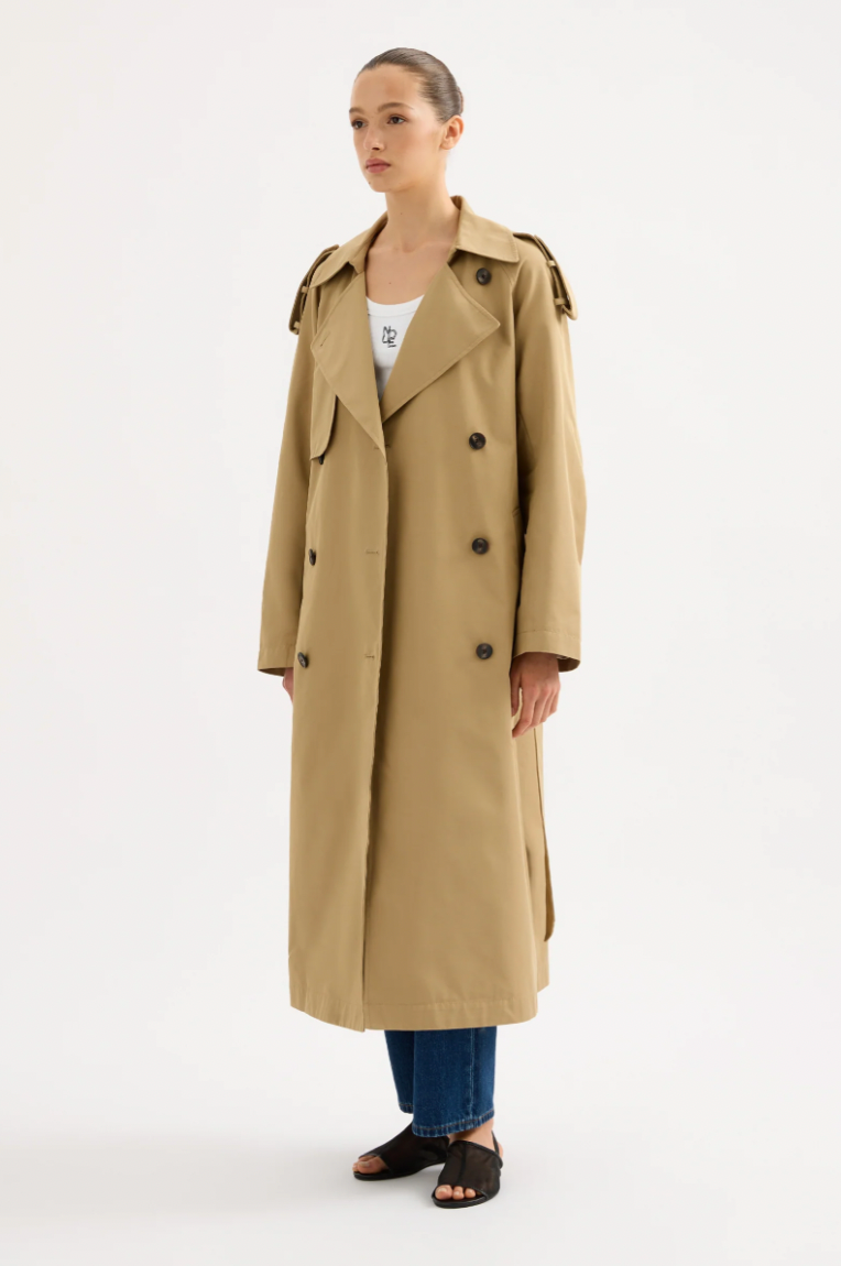 Kaiya Trench Coat Parchment