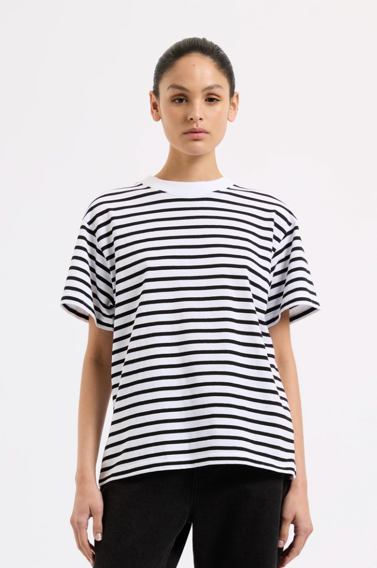 Organic Stripe Boyfriend Tee