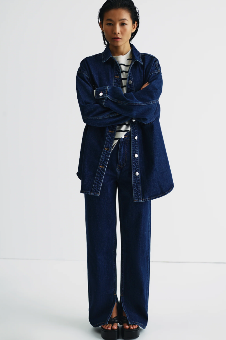 Organic Denim Overshirt Force blue