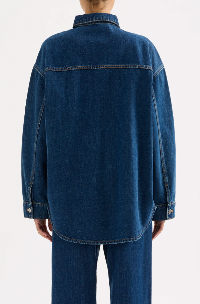 Organic Denim Overshirt Force blue