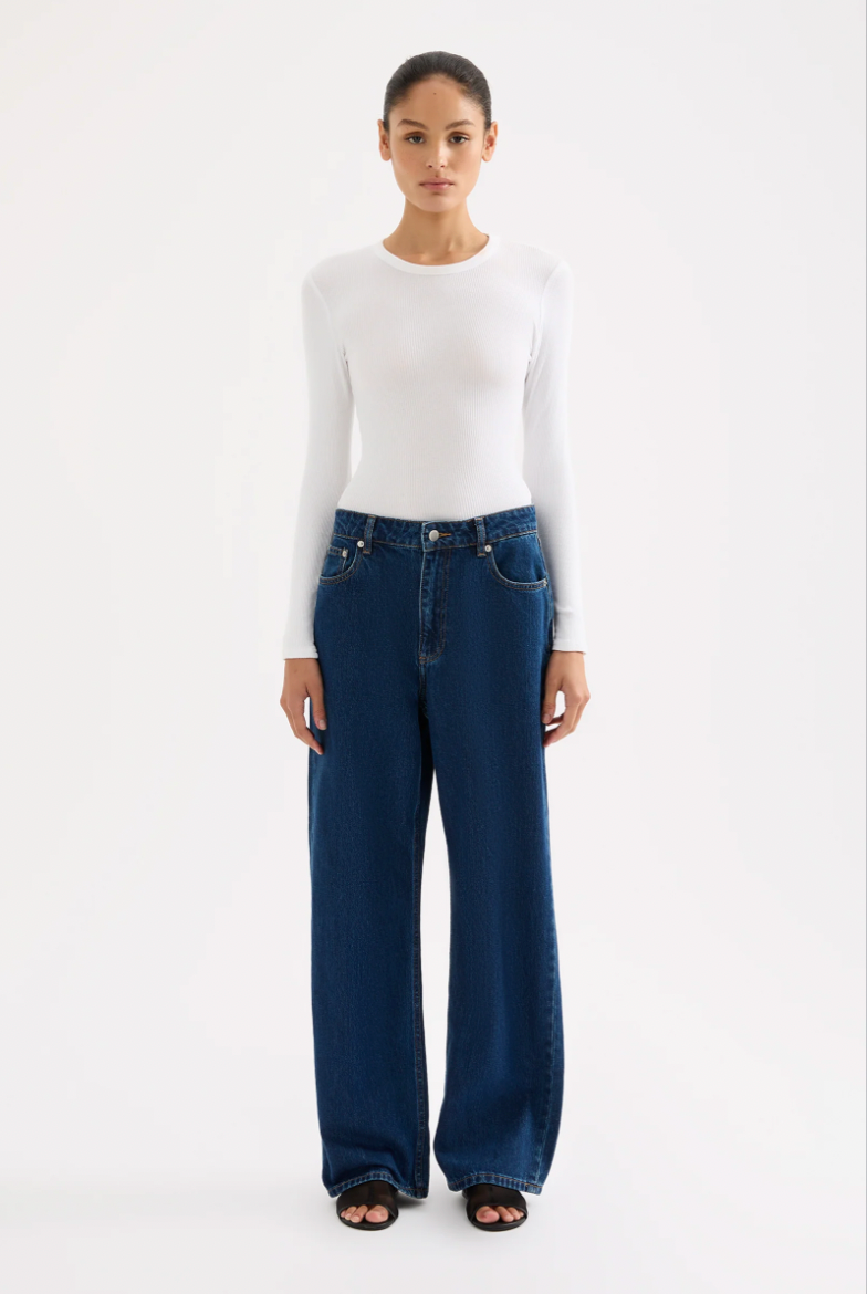 Organic Baggy Jean Force Blue