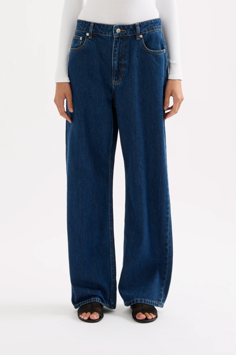 Organic Baggy Jean Force Blue