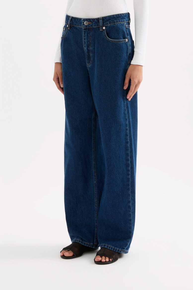 Organic Baggy Jean Force Blue