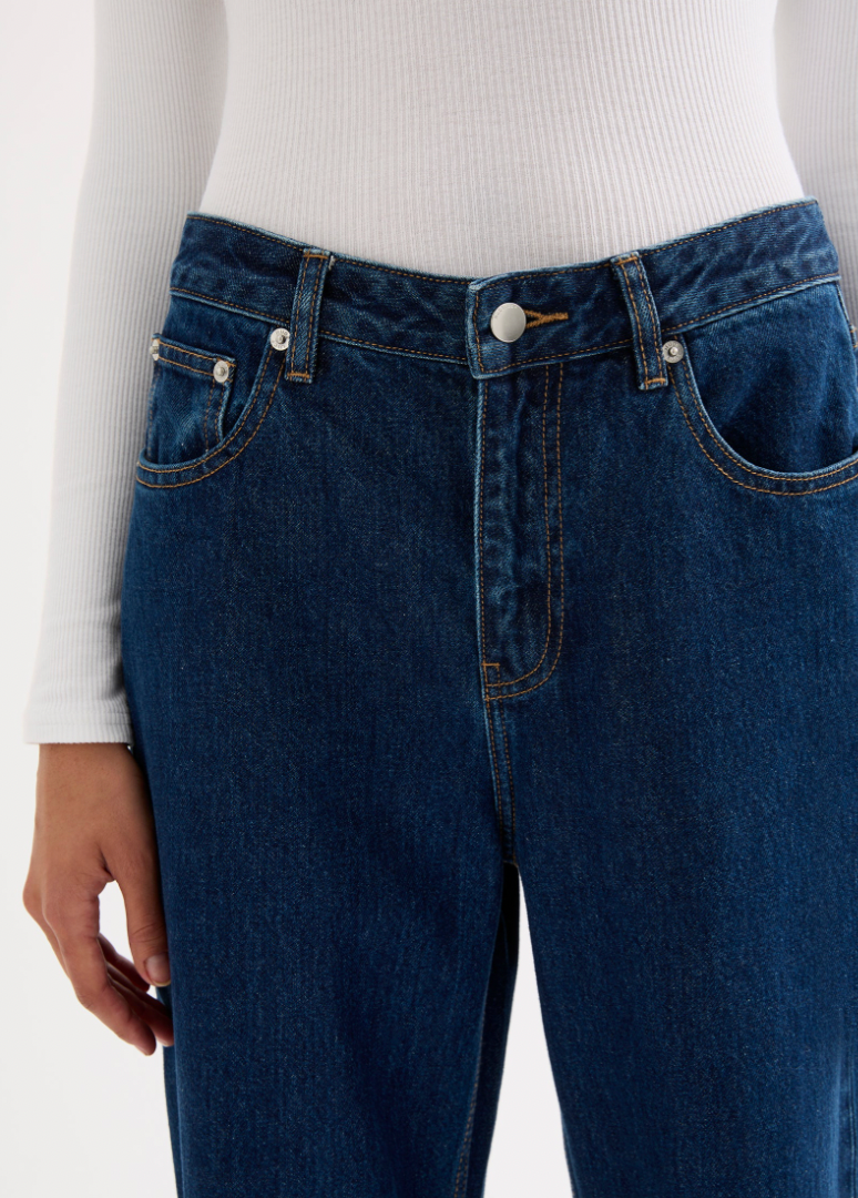 Organic Baggy Jean Force Blue