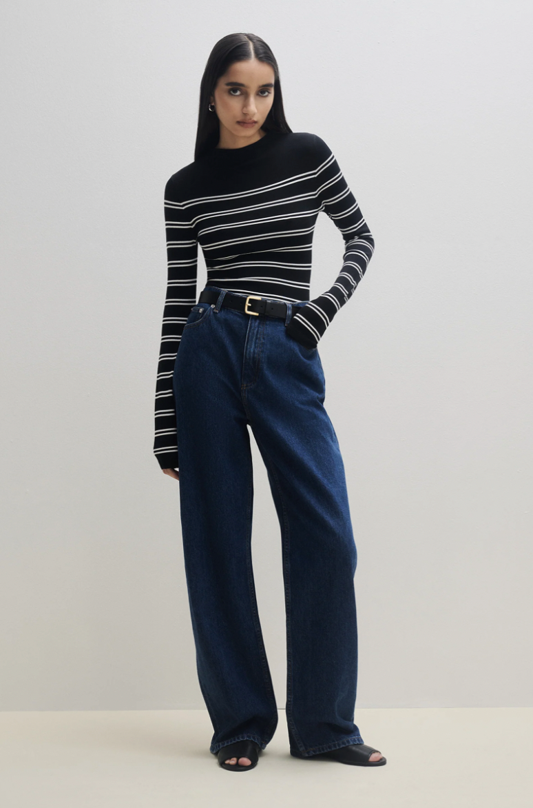 Organic Baggy Jean Force Blue