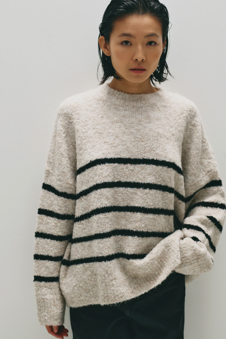 Oatmeal Stripe Elias Knit