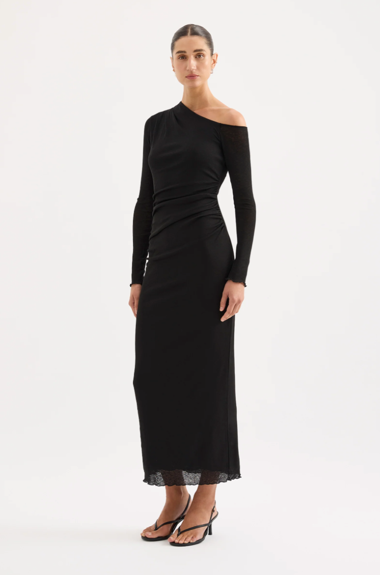 Orelia LS Maxi Dress Black