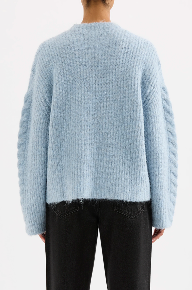 Paige Cable Knit Sky