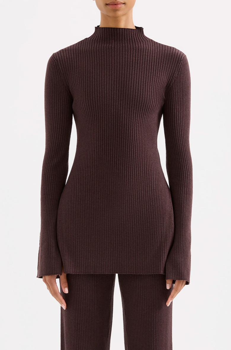 Malo Knit Tunic Bark