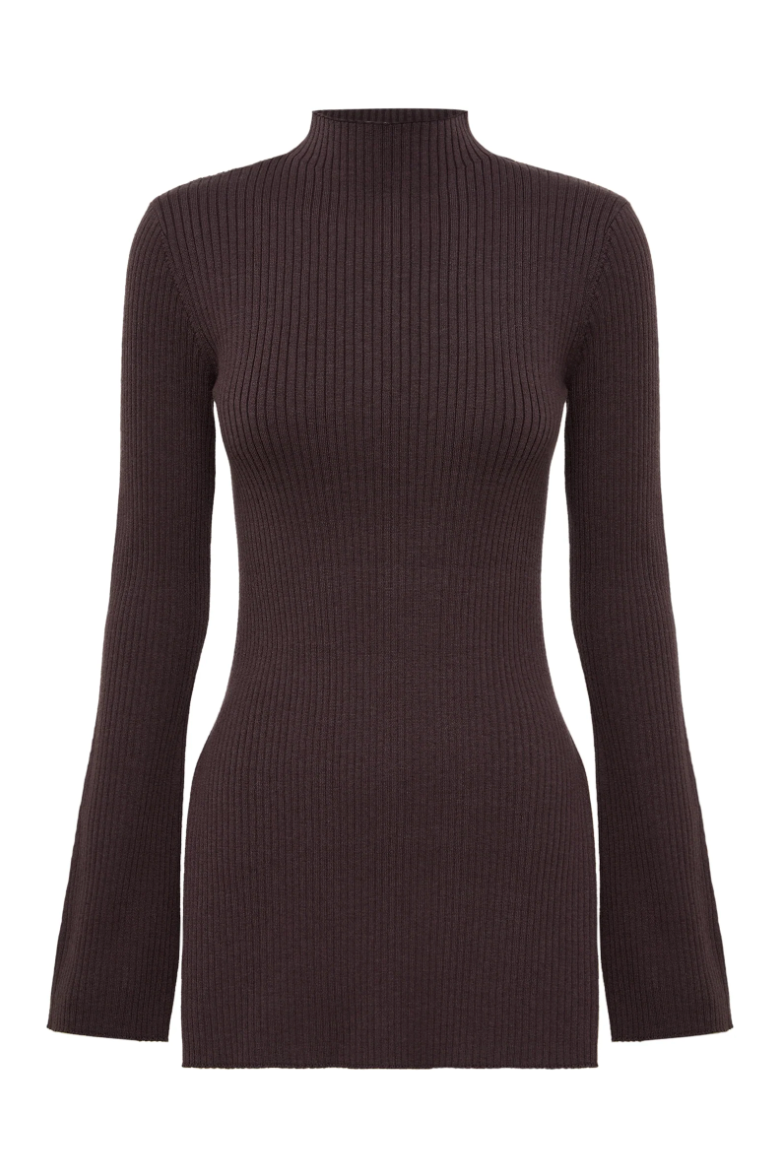 Malo Knit Tunic Bark