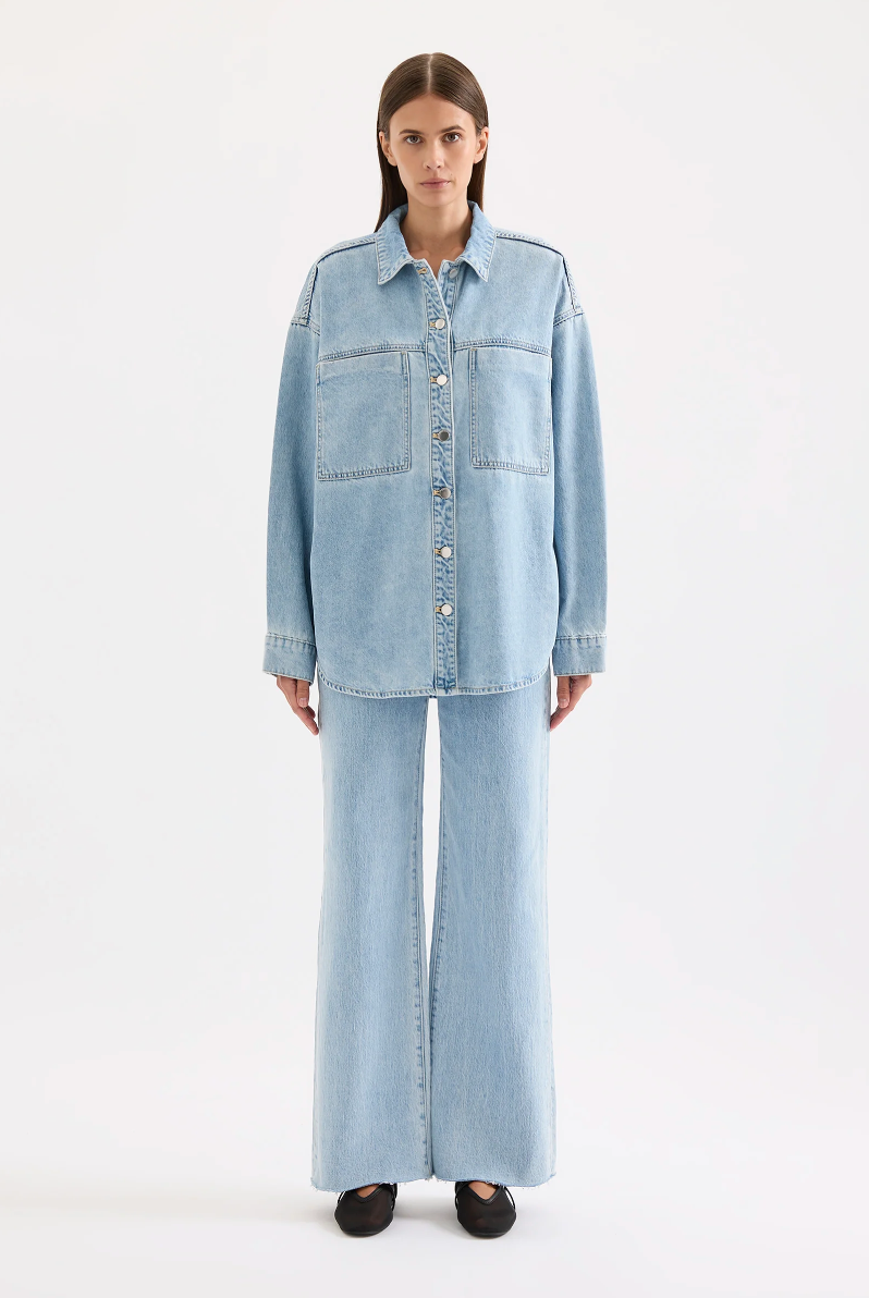 Sheeba Denim Shirt Sky Blue