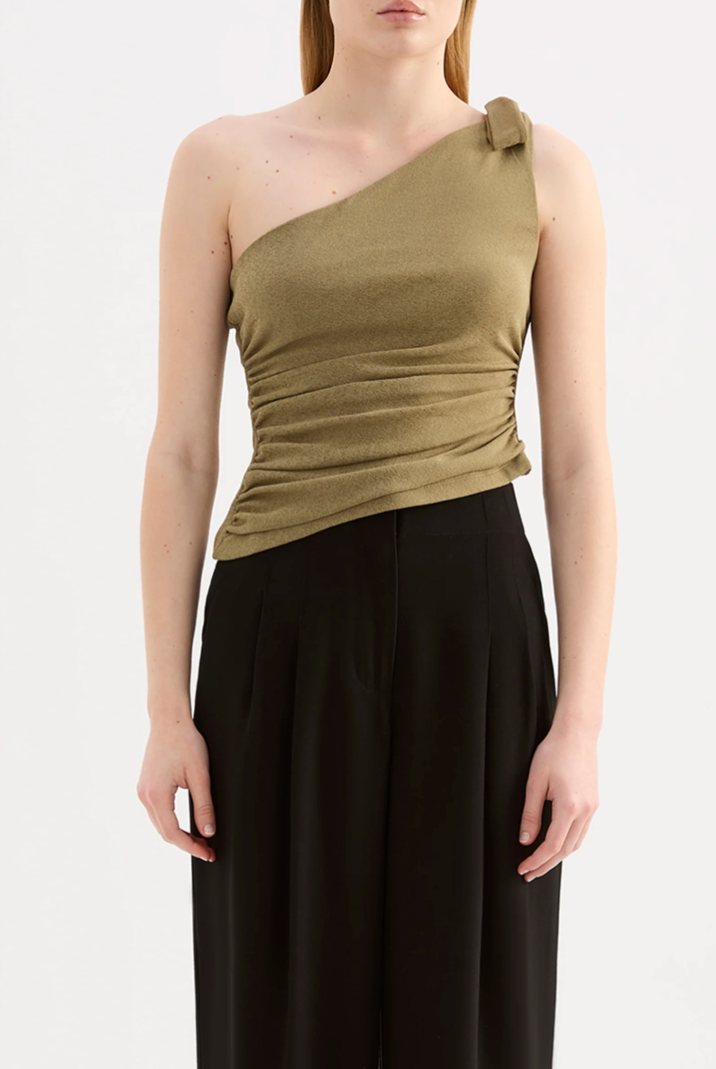 Fiora Mesh Top Olive