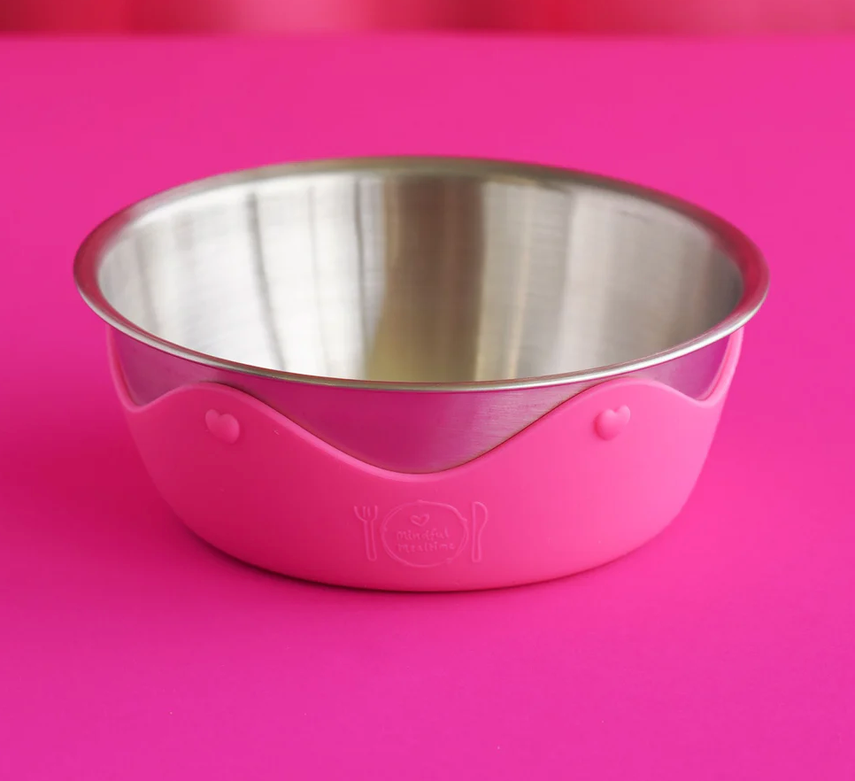 Kids Stainless Steel Bowl Pink