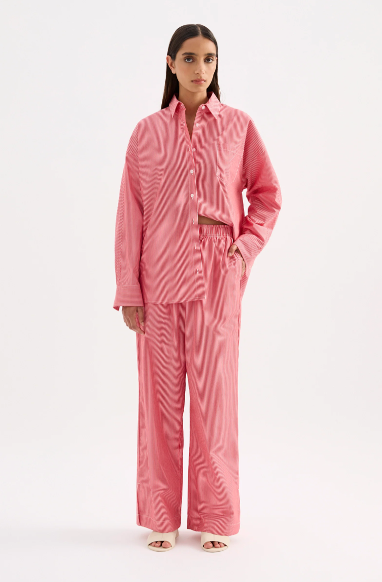 Anouk Stripe Shirt Red