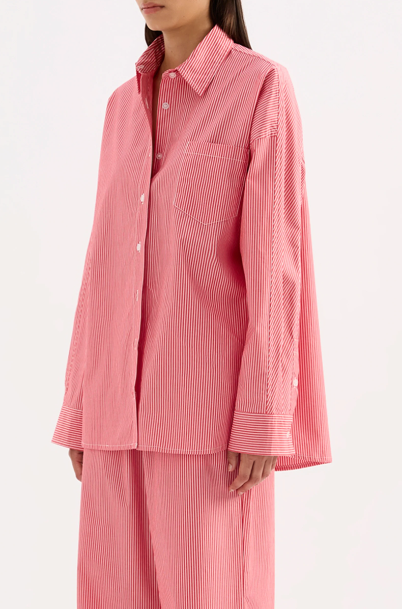 Anouk Stripe Shirt Red