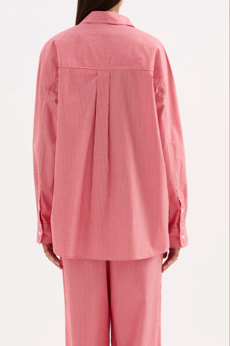 Anouk Stripe Shirt Red
