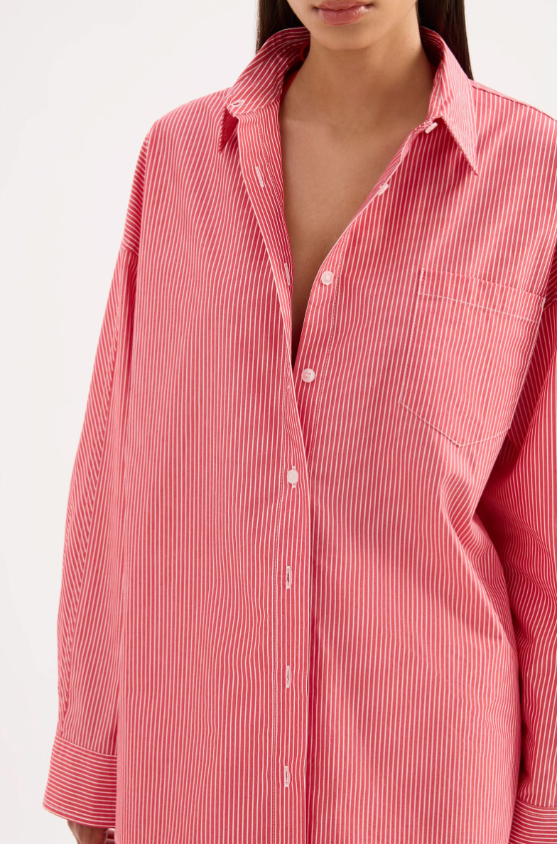 Anouk Stripe Shirt Red