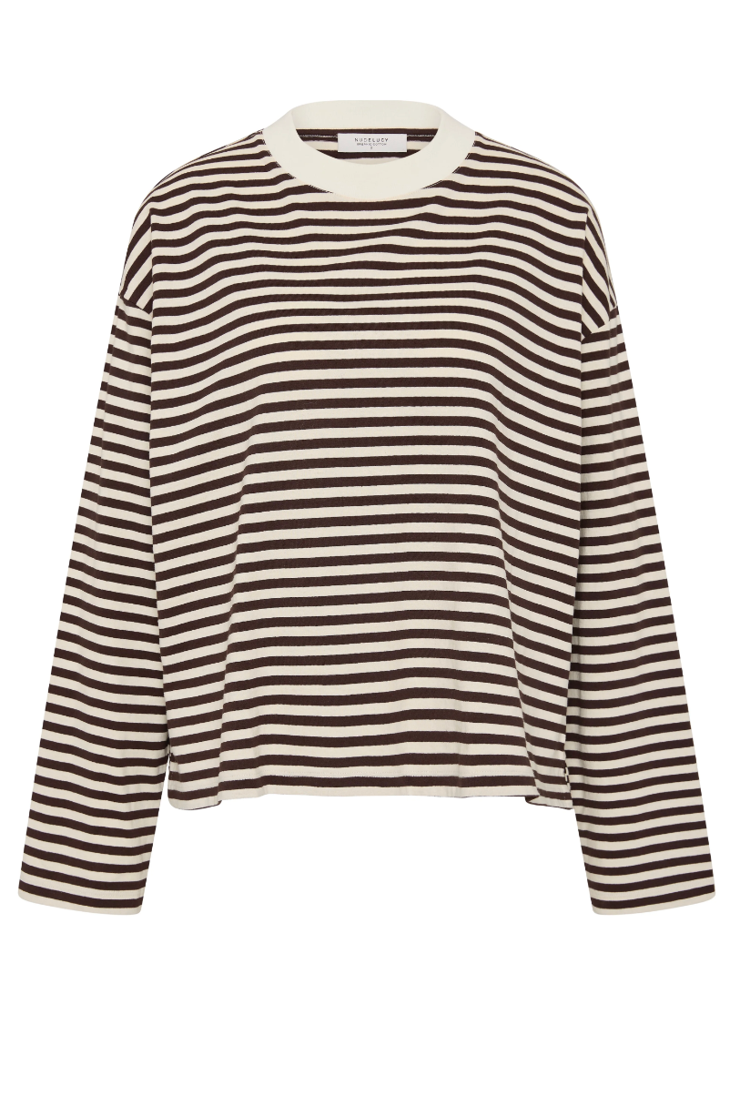 Espresso Stripe LS Tee