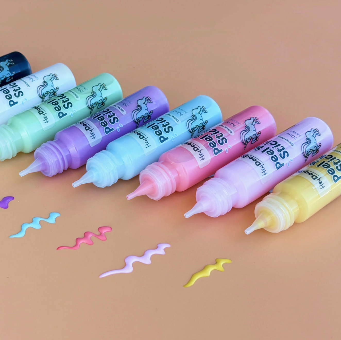 Peel & Stick Glitter Paint Set For Window Art