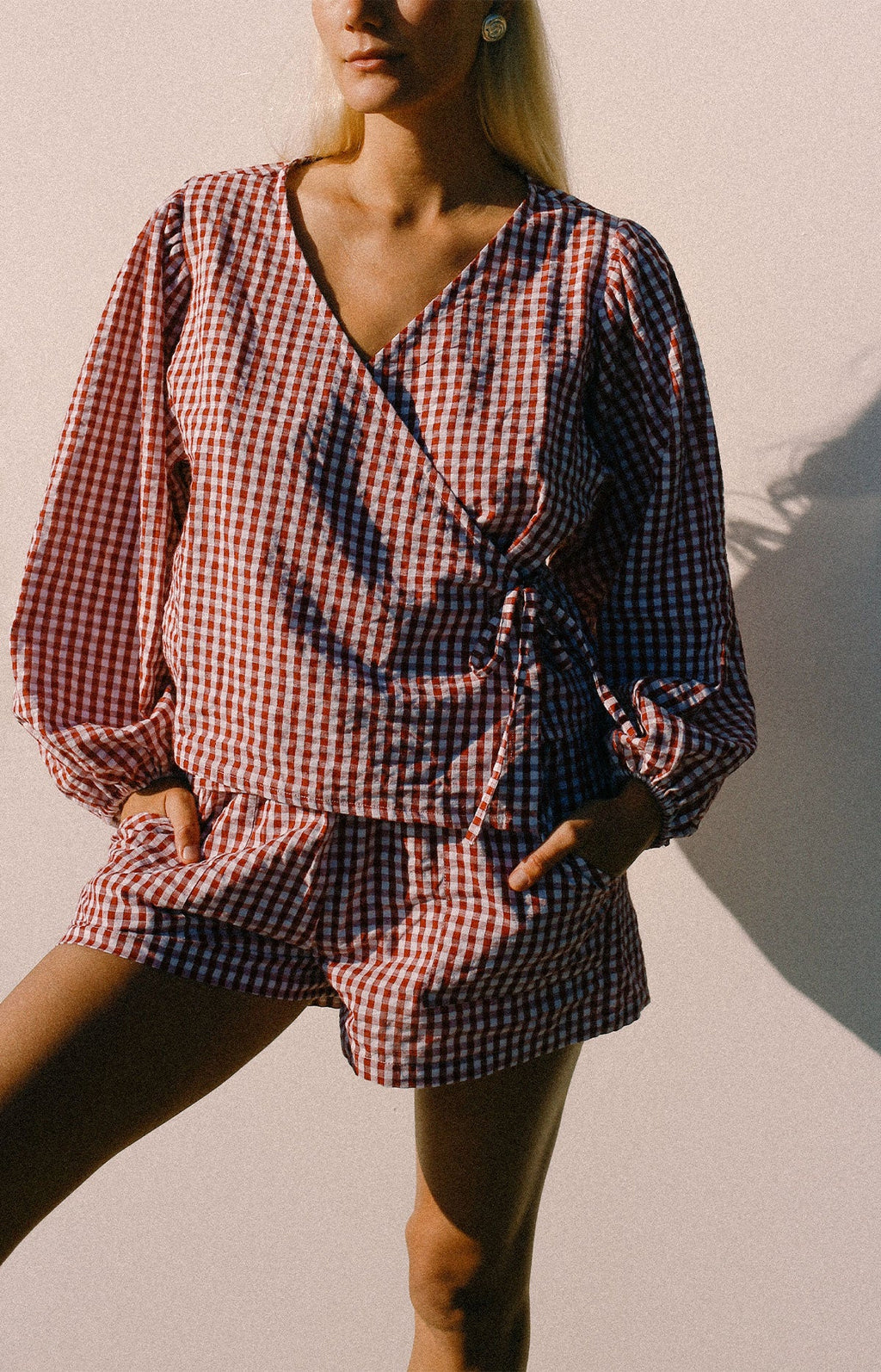 Ava Short Red Gingham