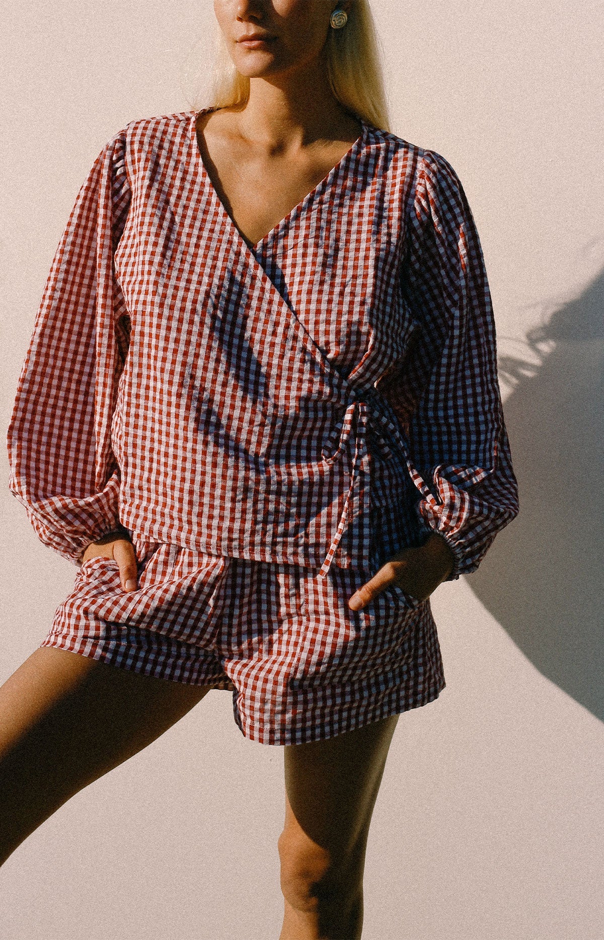 Ava Short Red Gingham