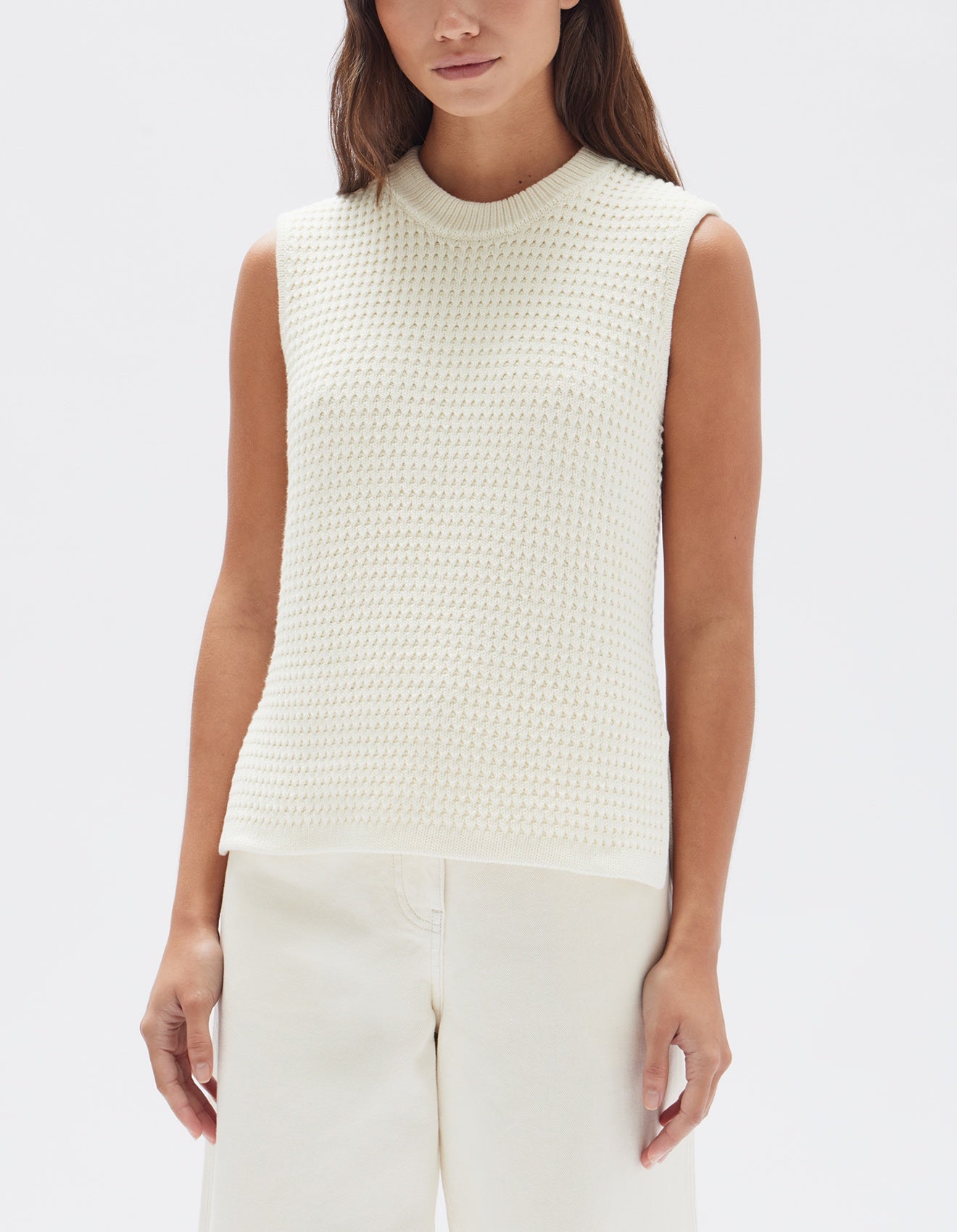 Sienna Knit Tank Cream