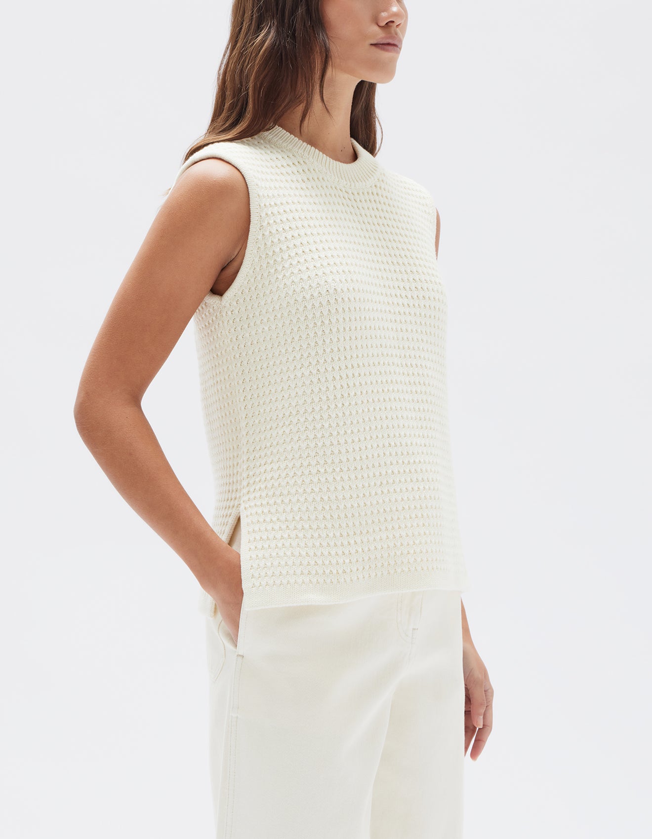 Sienna Knit Tank Cream